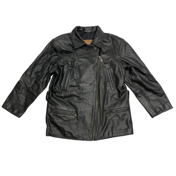 SELECTION black leather jacket size M vintage made in Canada - Picture 12 of 13